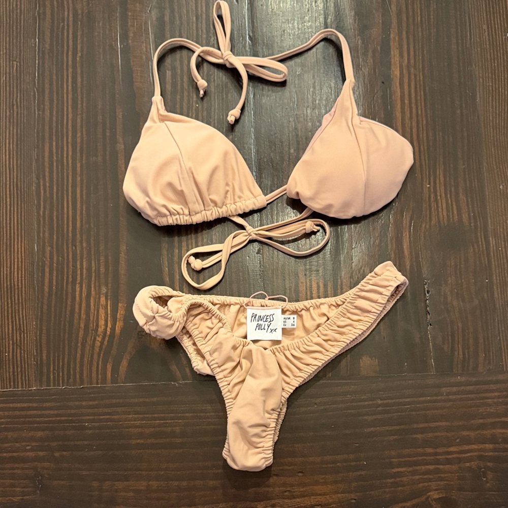 Princess Polly Blush Pink Tie Bikini Set